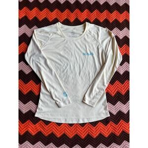 Scales Butter Yellow Long Sleeve Pro Performance Fishing Top sz Small